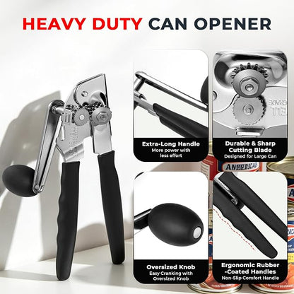 MARSWELL Heavy Duty Can Opener for Large Cans, Extra-Long Handles & Oversized - Image 2