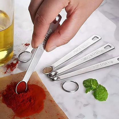 Stainless Steel Measuring Spoons Set of 13, Includes 7 Rectangular Measuring - Image 9