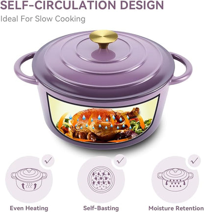 Miereirl 4.5 Quart Enameled Dutch Oven Pot - Image 5