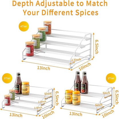 RCHYFEED Spice Rack Organizer for Cabinet, 4 Tier Spice Organization for - Image 4