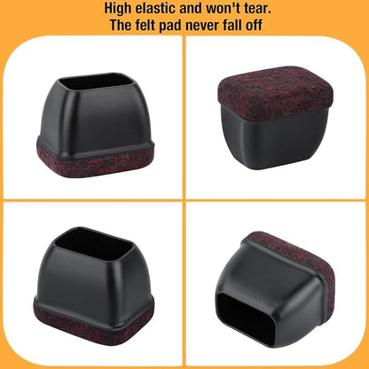 32 Pcs Rectangle Chair Leg Floor Protectors, Silicone Chair Leg Protectors - Image 8