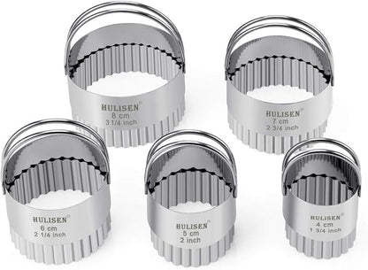 HULISEN Biscuit Cutter Set, Stainless Steel Round Biscuit Cutters - Image 5