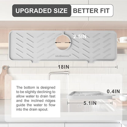 Silicone Faucet Mat for Kitchen Sink – Gen 2 Splash Guard - Image 2