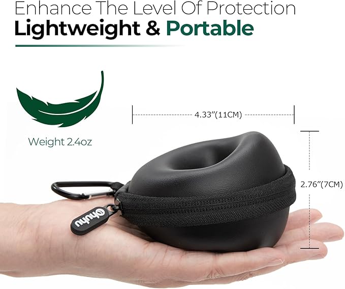 Ohuhu Watch Travel Case, 2Pack Watch Box for Men and Women Portable Single Watch Storage box and Organizer for Wristwatches and Smart Watches Heightened Version up to 56mm for Fathers Day