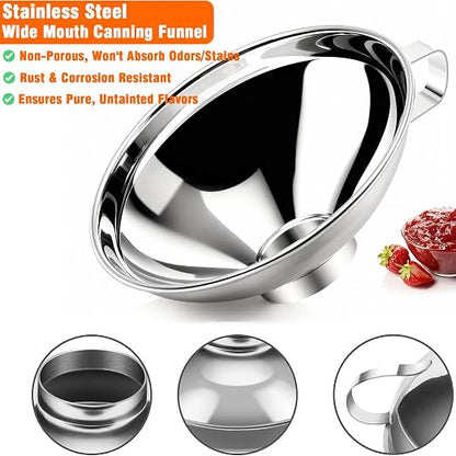 2-Pack Canning Funnels, Wide Mouth & Regular Mouth Kitchen Funnels - Image 2