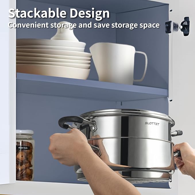 SLOTTET Stainless Steel 8 Quart Stock Pot - Image 2