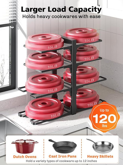 MUDEELA 8-Tier Pots and Pans Organizer under Cabinet, 15.83" Height Heavy Duty - Image 4