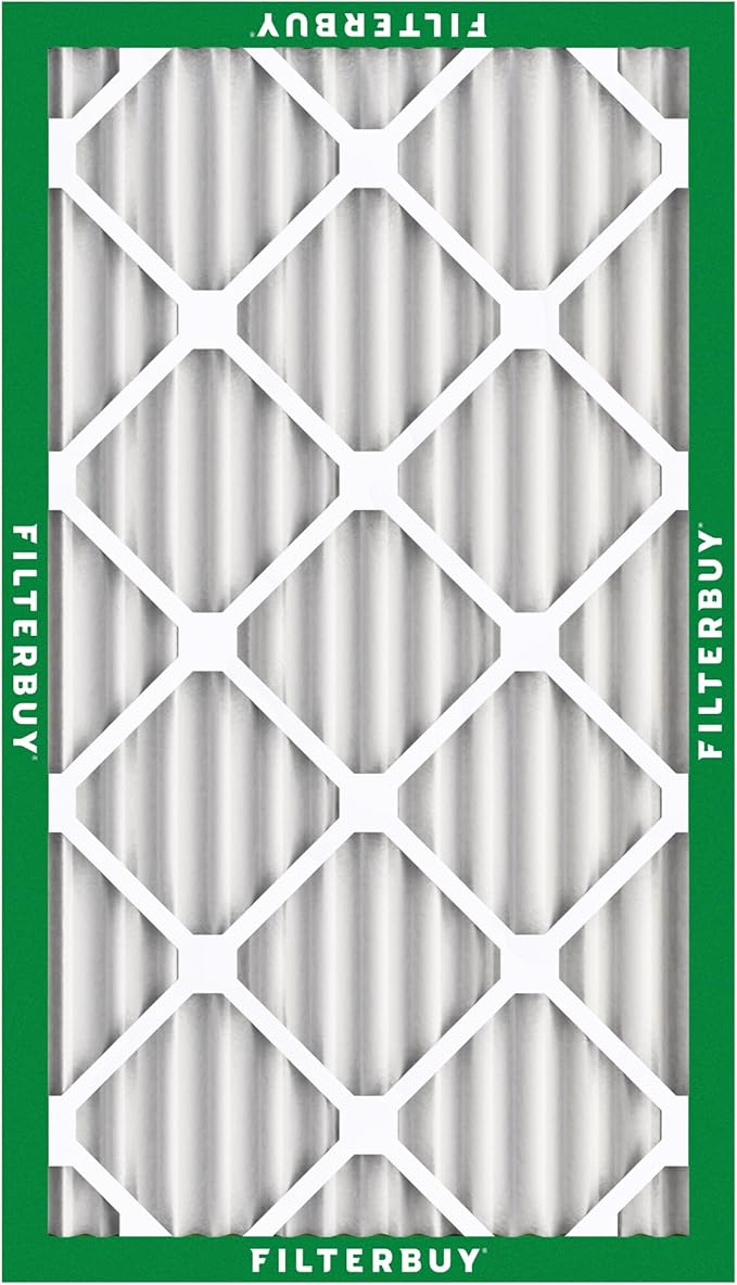 Filterbuy 16x25x2 Air Filter MERV 8 (MPR 700) Dust Defense Replacement (6-Pack), Electrostatic Pleated HVAC AC Furnace Filters, Made in USA (Actual Size: 15.50 x 24.50 x 1.75)