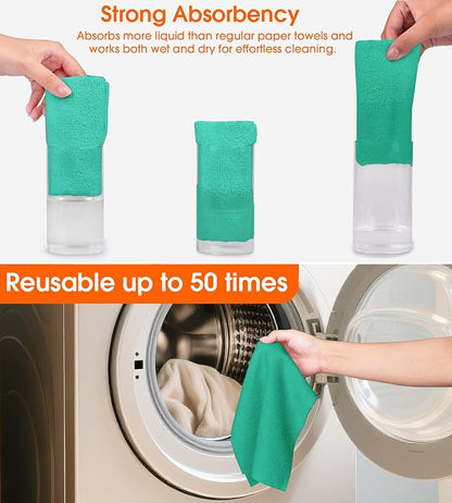 Roll of Microfiber Cleaning Cloth –100 Pack, Tear Away Microfiber Towels - Image 4