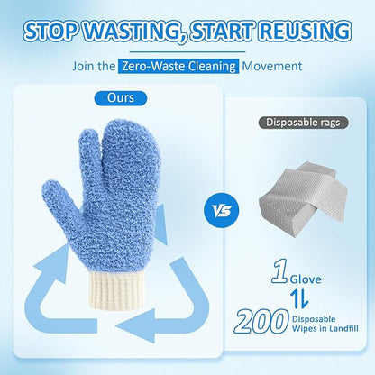 MIG4U Microfiber Dusting Gloves House Cleaning Glove - Image 7