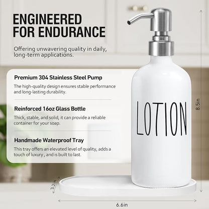 MOMEEMO Hand Soap Dispenser for Bathroom, Soap and Lotion Dispenser Set - Image 2