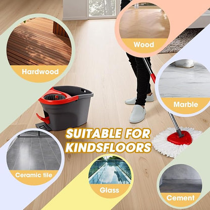 10 Pack Spin Mop Replacement Heads, 360° Microfiber Spin Mop Refills - Image 7