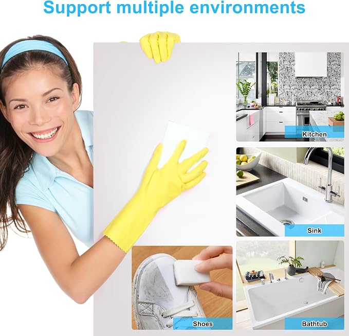 2X Density Magic Sponge Eraser, Extra Thick and Long Lasting Melamine Cleaning - Image 4