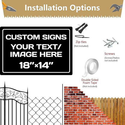 Custom Sign, Personalized Metal signs, Aluminum Weatherproof Metal Sign - Image 4