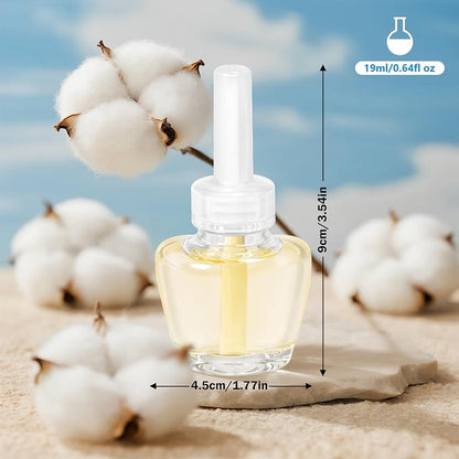 LASENTEUR Plug in Scented Oil Refill, 6 ct, Cotton Scent Long-Lasting Natural - Image 5