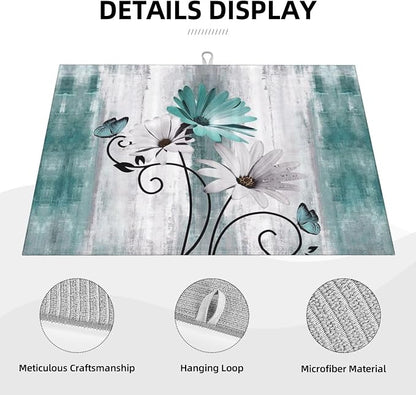Floral Dish Drying Mat 18x24 Inches - Image 7