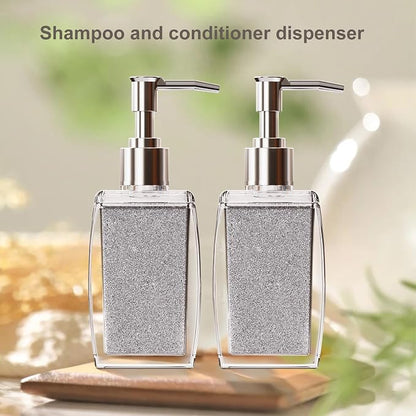 Purple Soap Dispenser with Refillable Plastic Pump - Image 3