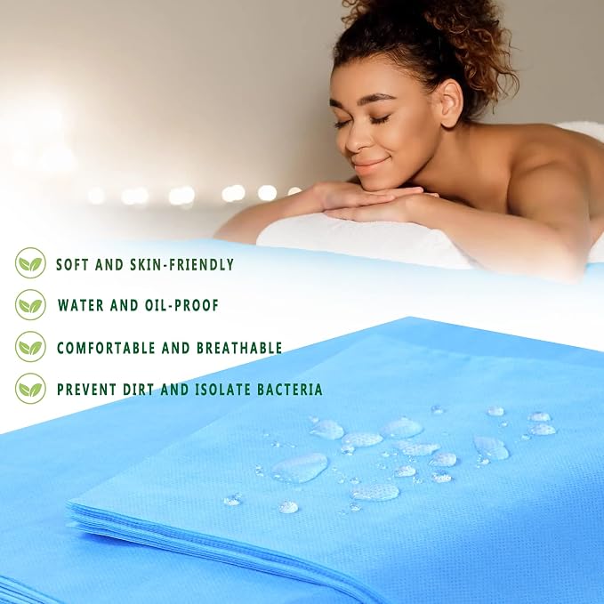 200 Pcs Disposable Bed Sheets 31" x 71" Massage Table Sheets Non Woven Fabric - Image 2