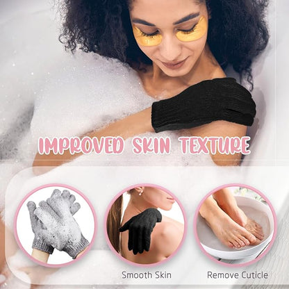 104 Pcs Exfoliating Glove Bulk Shower Gloves - Image 5