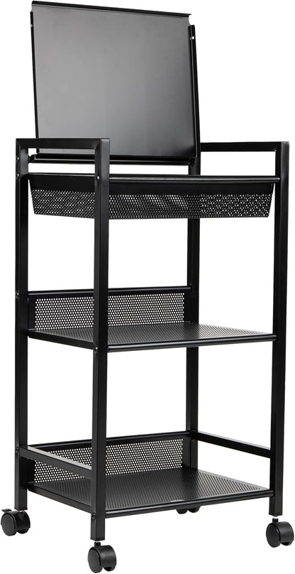 Mind Reader Cart with Covered Compartment, Office Organizer, 15.5" L x 11" W x - Image 7