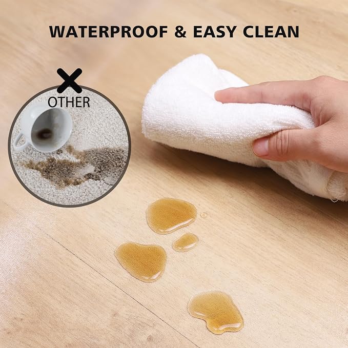 Floor Mats for Home, Durable Non-Slip Hard Floor Living Room Rug, PVC - Image 3