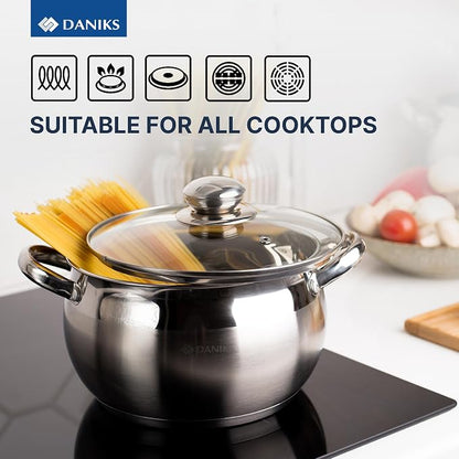 Daniks Classic 6-Piece Stainless Steel Cookware Set - Image 7