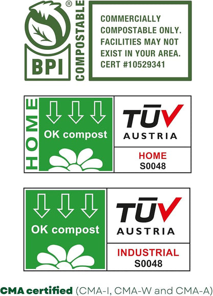 bioMat 1.2 Gallon Compostable Bags, Countertop Bin Liners, BPI ASTM D6400 and - Image 6