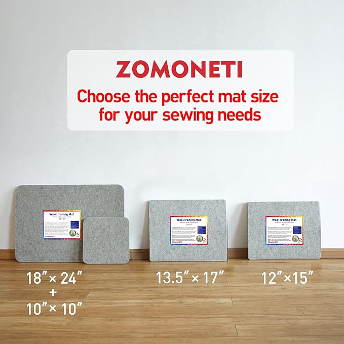 ZOMONETI 24" x 18" Wool Pressing Mat 100% New Zealand Felted Wool Ironing Mat - Image 6