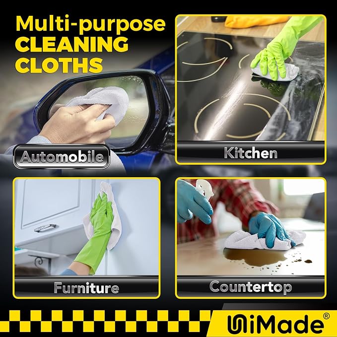 Shop Towels, 100 Pack Commercial Grade Work Rags Microfiber Towels - Image 7