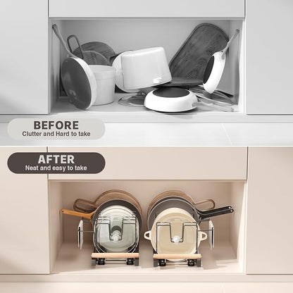 Magheo 2 Pack Pull Out Pots and Pans Organizer Under Cabinet - Image 7