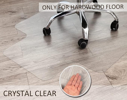 Office Chair Mat for Hardwood Floor, 48”x 36” Vinyl Desk Chair Mat Clear Floor - Image 4