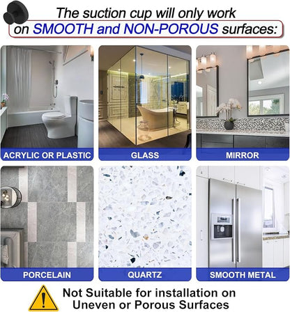 Suction Cup Hooks for Shower, Removable Towel Hooks for Bathroom Window Glass - Image 5