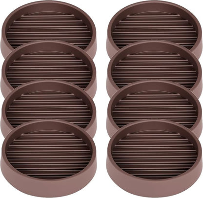 Non Slip Furniture Pads, 2.5” Round Rubber Caster Cups, Anti-Slip Gripper by VOCOMO