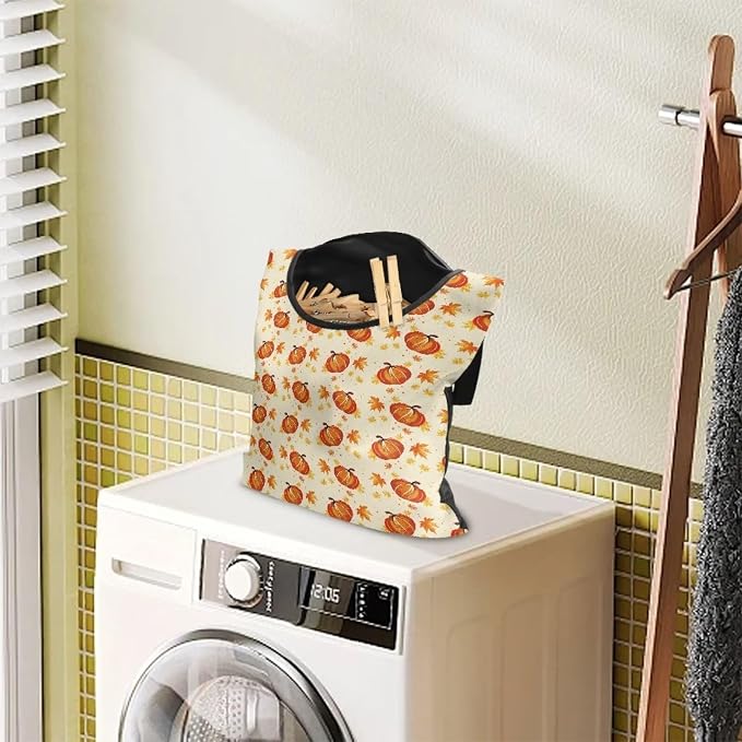 Pumpkin Clothes Pin Bags Clothespin Bag Holder Clothespin Holder 14.5 x 12 Inch - Image 3