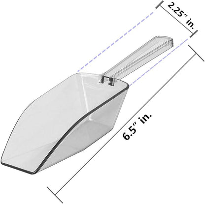 Clear Plastic Acrylic Scoops 24 Pcs | 6.5” Medium Kitchen Scoop | Wedding - Image 2