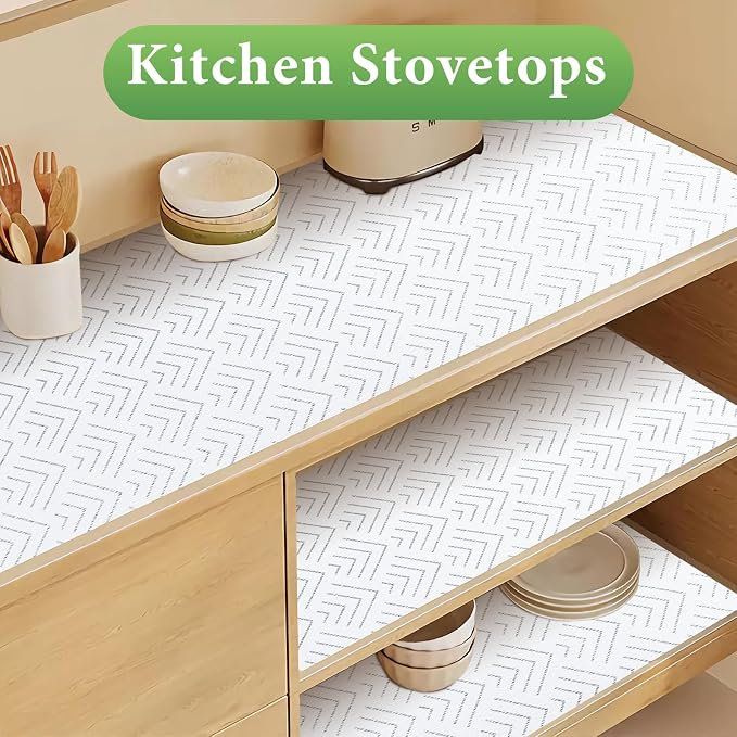 Shelf Liner for Kitchen Cabinets Non Adhesive Drawer Liner Non-Slip Thickened - Image 3