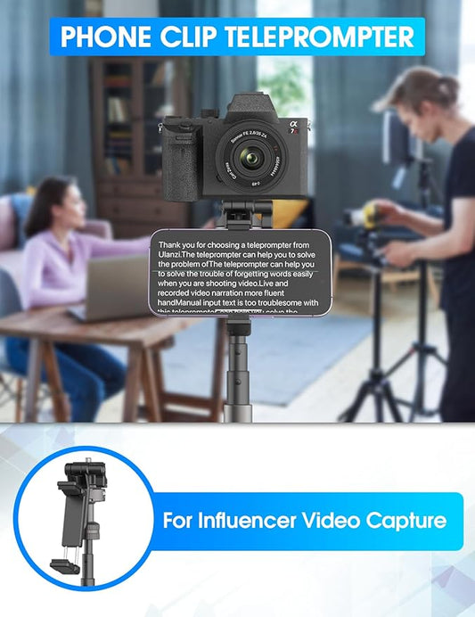 ULANZI MT-63 Mini Phone Tripod, 57" Portable Foldable Aluminum Alloy Extendable Camera Tripod with 2 in 1 Phone Clip, 360° Ball Head Travel Lightweight Tripod for iPhone DSLR Camera Max Load 5KG/11LBS