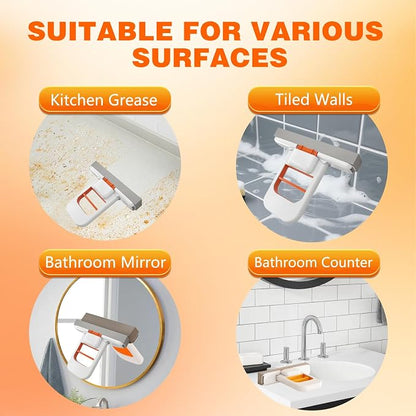 2Pcs Mini Foldable Desktop Mop, Self Squeezing Sponge Mop, Portable Versatile - Image 5