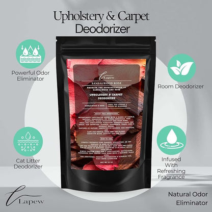 Sandalwood Rose Carpet Freshener Powder: Powerful Odor Eliminator - Image 4