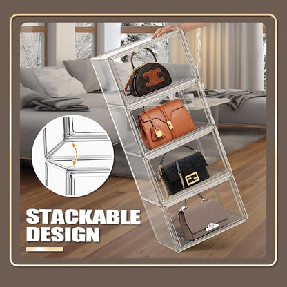 1Pack Clear Stackable Plastic Storage Bins - Image 4