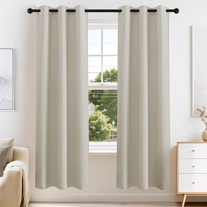 PONY DANCE Cream Blackout Curtains by PONYDANCE