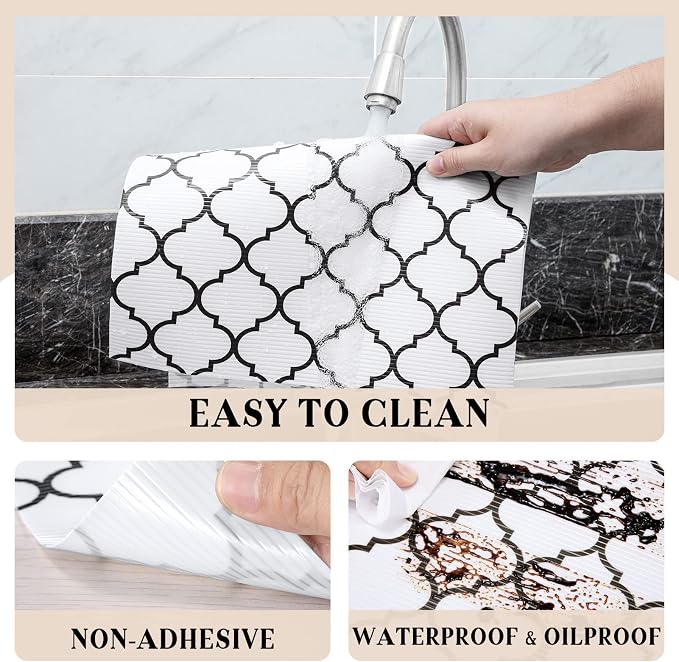 Glotoch Shelf Liner for Kitchen Cabinets, Waterproof and Durable Refrigerator - Image 9
