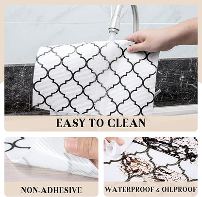Glotoch Shelf Liner for Kitchen Cabinets, Waterproof and Durable Refrigerator - Image 9