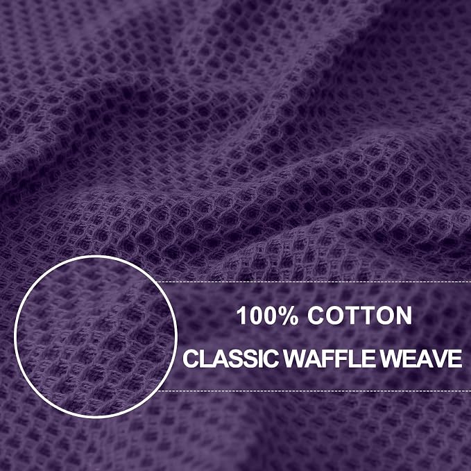 Homaxy 100% Cotton Waffle Weave Kitchen Dish Towels, Ultra Soft Absorbent Quick - Image 2