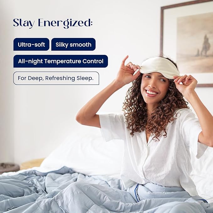 Dream Valley® Outlast® Cooling Comforter, Throw Size, Breathable NASA-Grade Space Technology Blanket for Hot Sleepers Night Sweats, Q-Max > 0.45 Aerocool™ Breathable, Ivory, 60"x80"