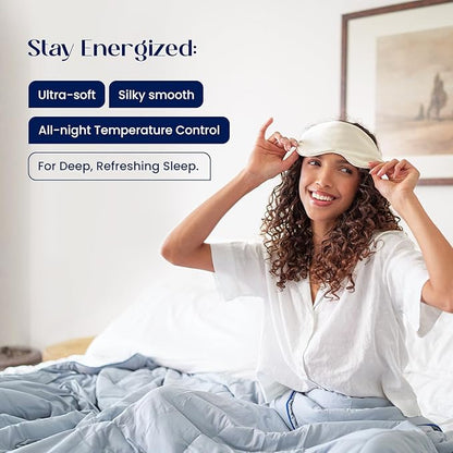 Dream Valley® Outlast® Cooling Comforter, Throw Size, Breathable NASA-Grade Space Technology Blanket for Hot Sleepers Night Sweats, Q-Max > 0.45 Aerocool™ Breathable, Ivory, 60"x80"