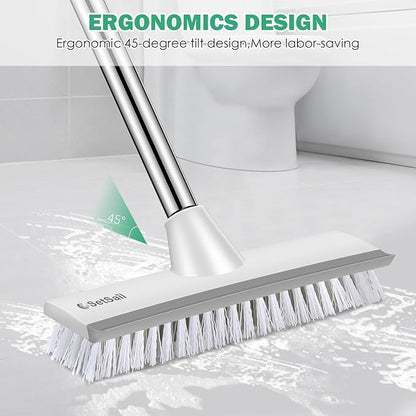 SetSail Floor Scrub Brush with 51-Inch Long Adjustable Handle 2 in 1 Scrape - Image 5