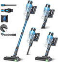 Cordless Vacuum Cleaner, 400W/45kPa/55Mins-8-in-1 Stick Vacuum Cleaners for Home Rechargeable for Pet Hair/Rugs/Hardwood | 1.2L Dustbin, Anti-Tangle | Self-Standing, Ideal for Car, Apartment