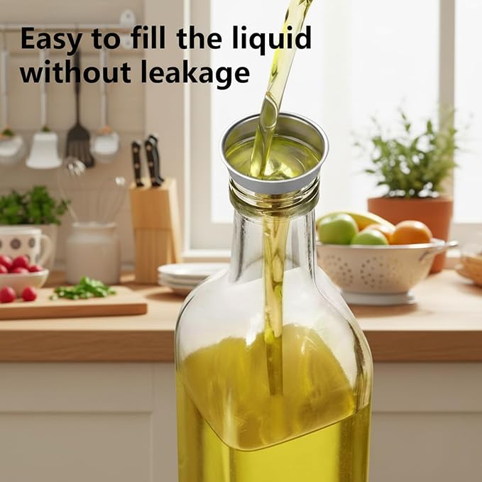 WERTIOO 6 PACK Glass Olive Oil Dispenser Bottle, 17 OZ/500ml Oil Dispenser - Image 4