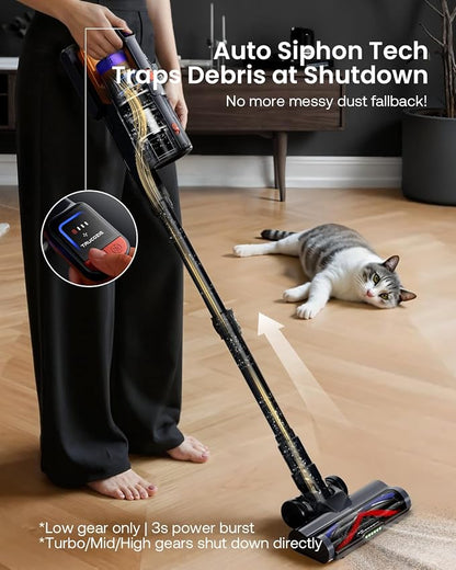 Cordless Vacuum Cleaner for Home, Upgraded 60Kpa Powerful Suction Pet Hair - Image 3